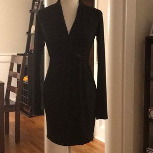 VS Black faux wrap knit dress - size S